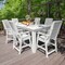 Highwood Usa Weatherly 7pc Rectangular Counter Height Outdoor Patio Furniture Dining Set 84 x 42 AD-ST7WL2CO5BA-WHE - alternate 2
